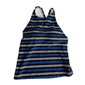 Halitech Blue Swim Tankini Striped Top